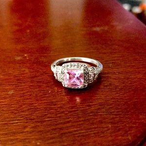 Pink CZ ring
